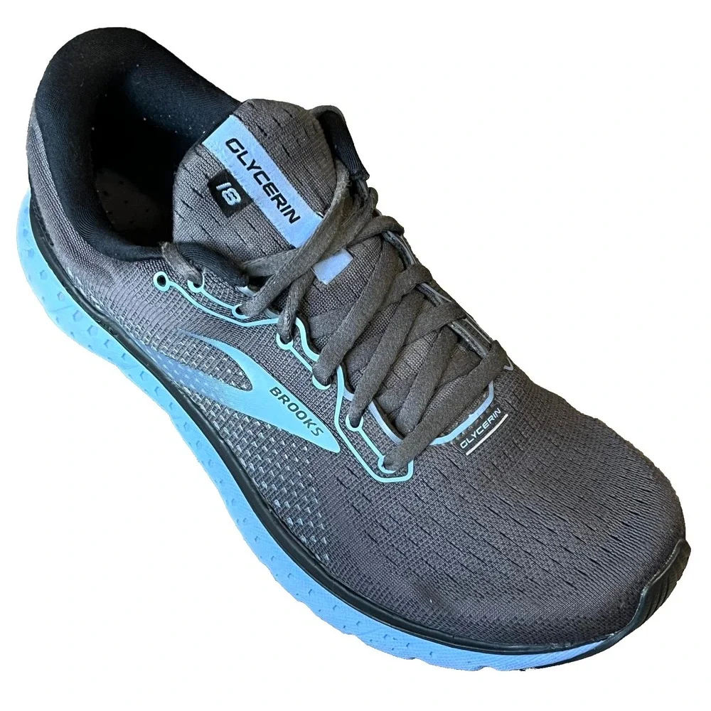 Brooks Glycerin‎ 18 Road Running Shoes Gray Blue Womens 9 UK 7 EU 40.5